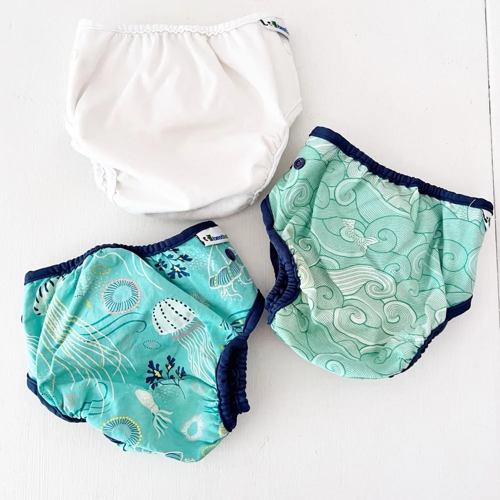 Best Bottoms Diaper Cover Lot of 3 Ocean Sea‎ Jellyfish Reusable Bestbottoms